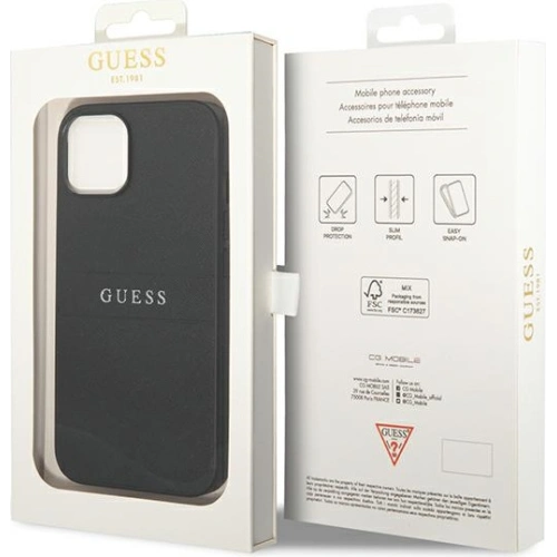 Kup Case Guess GUHCP14MPSASBBK Apple iPhone 14 Plus / 15 Plus schwarz/schwarz Saffiano Strap - GUE1915 - {ean13} - Sklep Home Screen