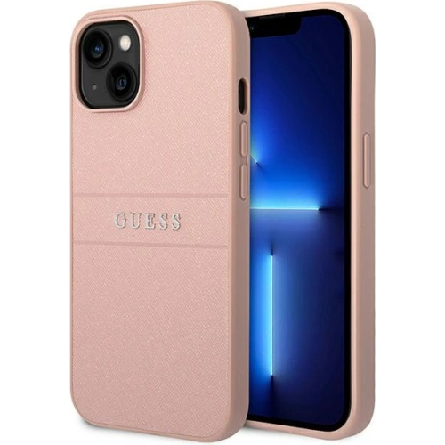 Buy Guess GUHCP14MPSASBPI Apple iPhone 14 Plus / 15 Plus pink Saffiano Strap - GUE1916 - {ean13} - Home Screen Store Europe