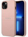 Guess GUHCP14MPSASBPI Apple iPhone 14 Plus / 15 Plus pink Saffiano Strap