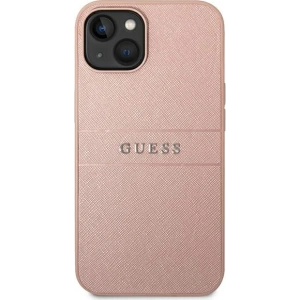 Etui Guess GUHCP14MPSASBPI Apple iPhone 14 Plus / 15 Plus różowy/pink Saffiano Strap