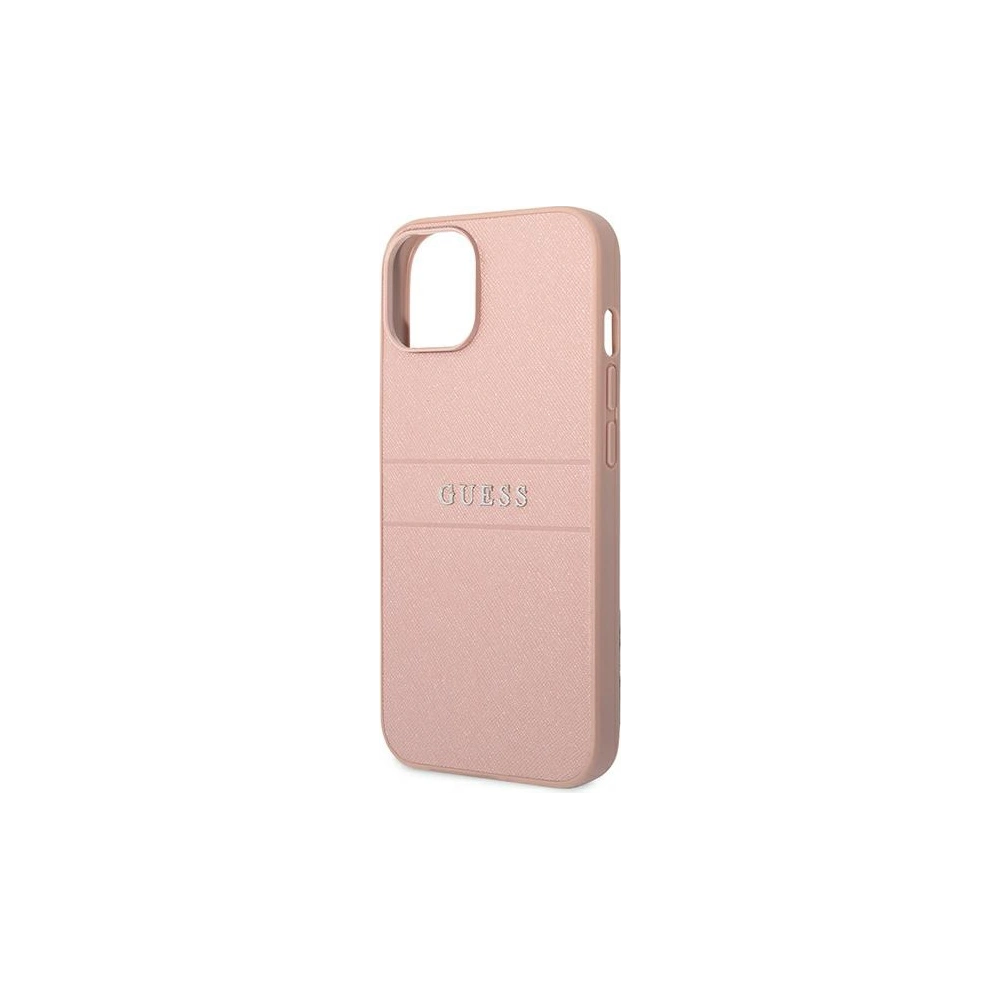 Etui Guess GUHCP14MPSASBPI Apple iPhone 14 Plus / 15 Plus różowy/pink Saffiano Strap