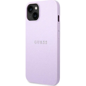 Etui Guess GUHCP14MPSASBPU Apple iPhone 14 Plus / 15 Plus fioletowy/purple Saffiano Strap