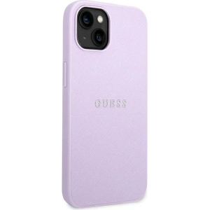 Etui Guess GUHCP14MPSASBPU Apple iPhone 14 Plus / 15 Plus fioletowy/purple Saffiano Strap