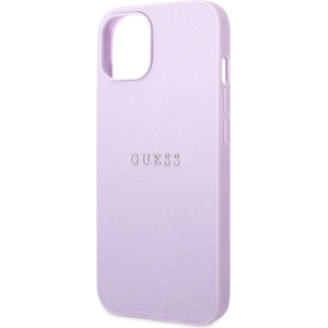 Etui Guess GUHCP14MPSASBPU Apple iPhone 14 Plus / 15 Plus fioletowy/purple Saffiano Strap