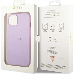 Etui Guess GUHCP14MPSASBPU Apple iPhone 14 Plus / 15 Plus fioletowy/purple Saffiano Strap
