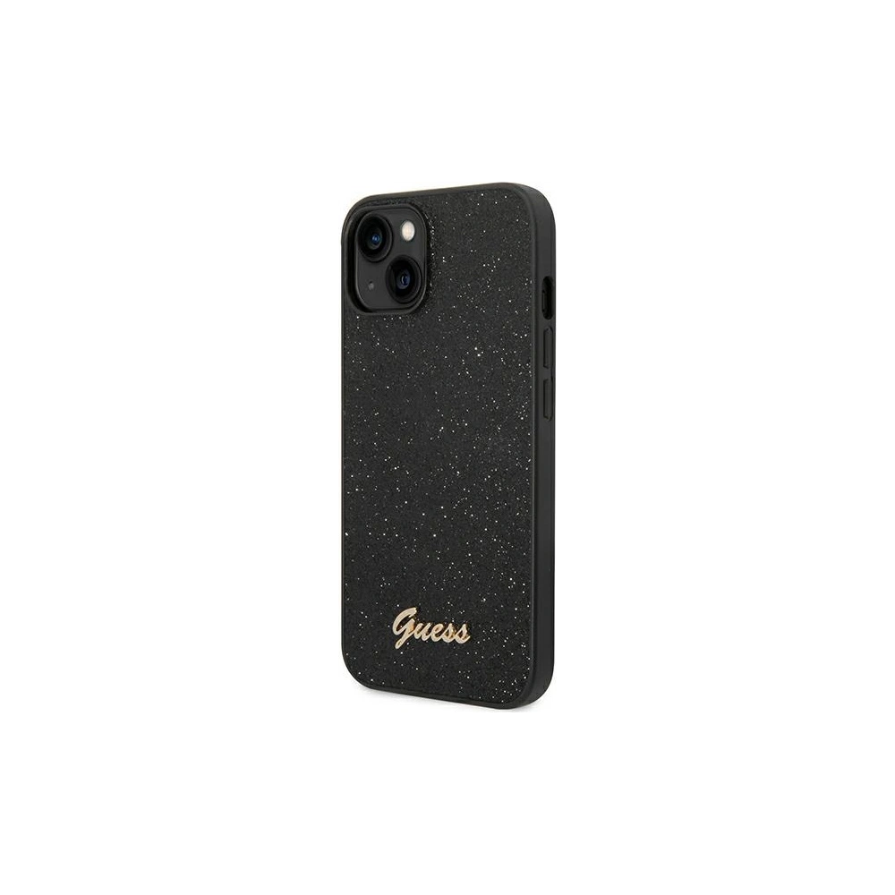 Etui Guess GUHCP14SHGGSHK Apple iPhone 14 czarny/black hard case Glitter Script