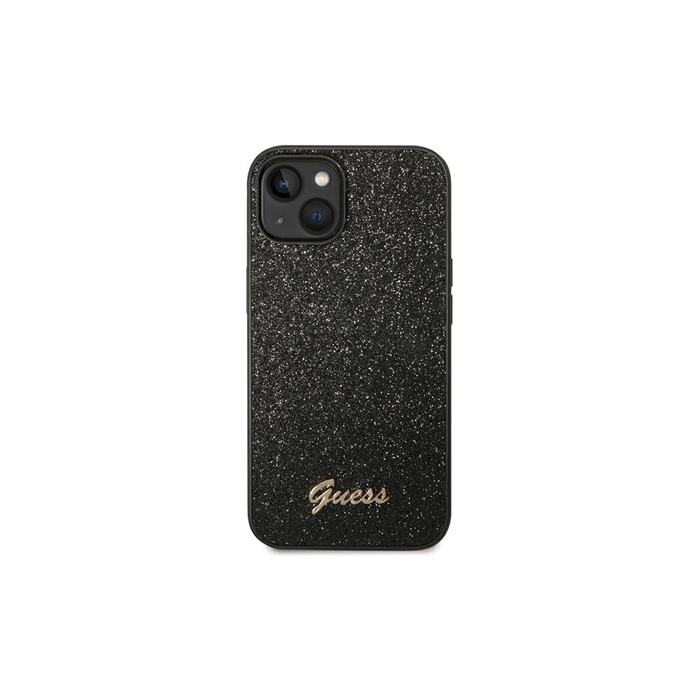 Etui Guess GUHCP14SHGGSHK Apple iPhone 14 czarny/black hard case Glitter Script