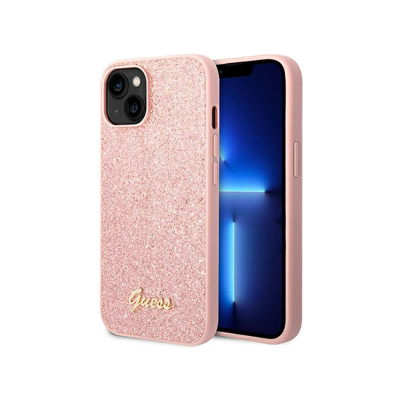 Kup Etui Guess GUHCP14SHGGSHP Apple iPhone 14 różowy/pink hard case Glitter Script - 3666339065041 - GUE1933 - Homescreen.pl