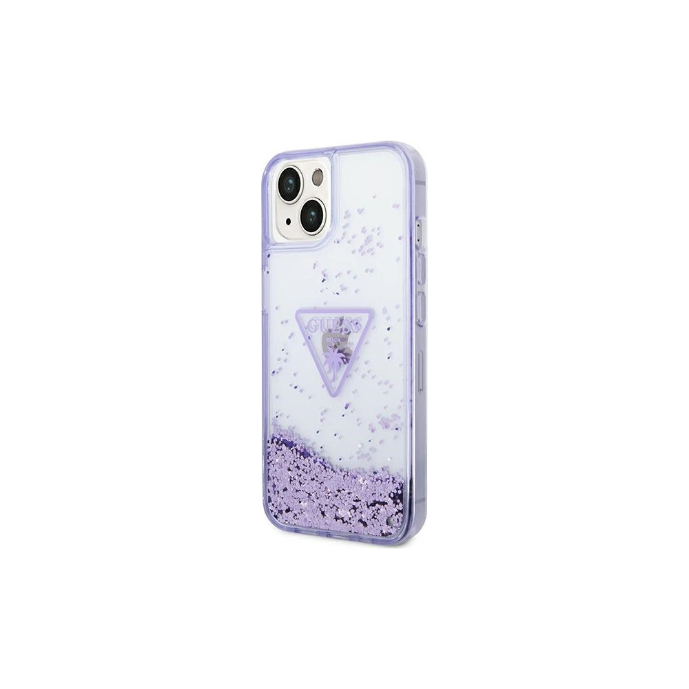 Etui Guess GUHCP14SLFCTPU Apple iPhone 14 fioletowy/purple hardcase Liquid Glitter Palm Collection
