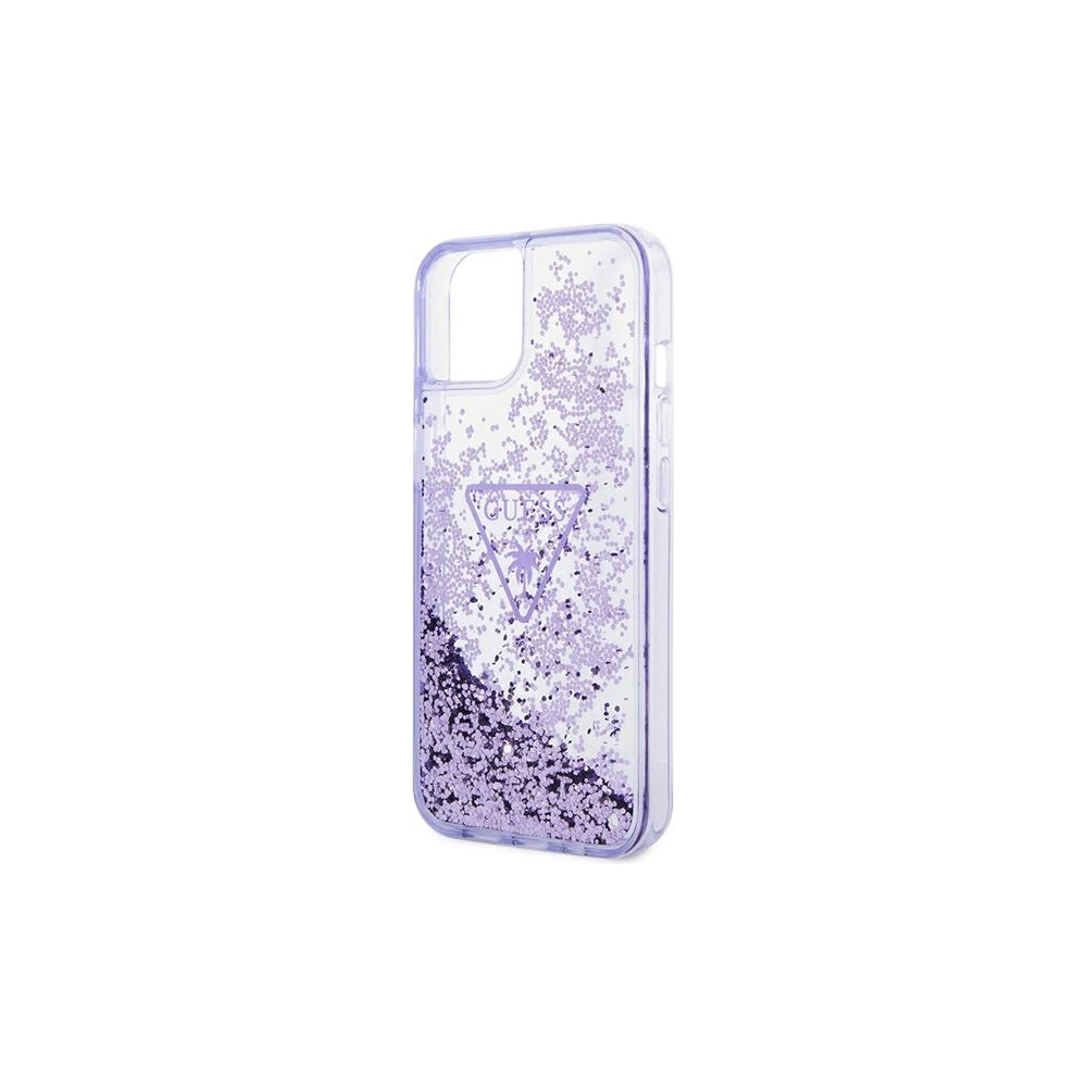 Etui Guess GUHCP14SLFCTPU Apple iPhone 14 fioletowy/purple hardcase Liquid Glitter Palm Collection