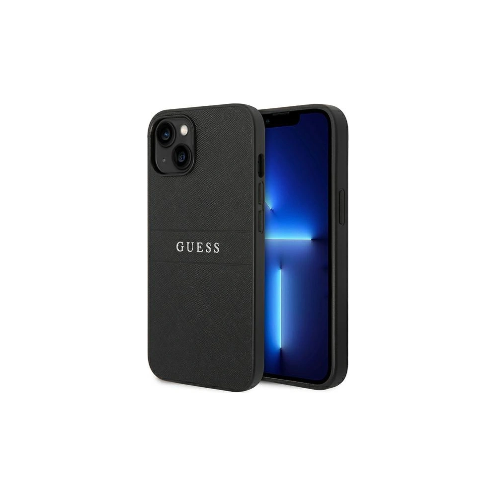Etui Guess GUHCP14SPSASBBK Apple iPhone 14 czarny/black Saffiano Strap