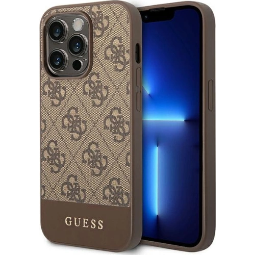 Kup Etui Guess GUHCP14XG4GLBR Apple iPhone 14 Pro Max brązowy/brown hard case 4G Stripe Collection - GUE1945 - {ean13} - Sklep Home Screen