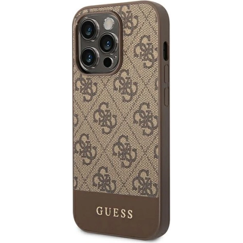 Kup Etui Guess GUHCP14XG4GLBR Apple iPhone 14 Pro Max brązowy/brown hard case 4G Stripe Collection - GUE1945 - {ean13} - Sklep Home Screen