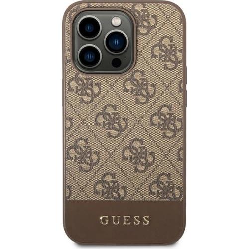 Kup Etui Guess GUHCP14XG4GLBR Apple iPhone 14 Pro Max brązowy/brown hard case 4G Stripe Collection - GUE1945 - {ean13} - Sklep Home Screen
