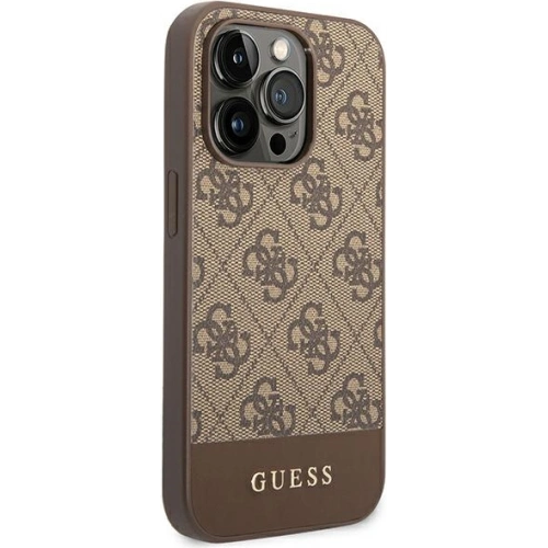 Kup Etui Guess GUHCP14XG4GLBR Apple iPhone 14 Pro Max brązowy/brown hard case 4G Stripe Collection - GUE1945 - {ean13} - Sklep Home Screen