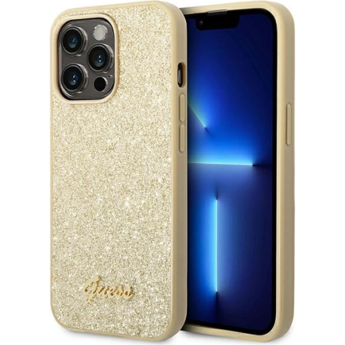 Kup Case Guess GUHCP14XHGGSHD Apple iPhone 14 Pro Max gold/hartes Gehäuse Glitter Script - GUE1950 - {ean13} - Sklep Home Screen