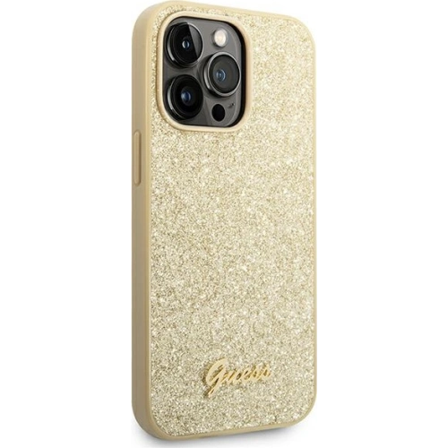 Kup Etui Guess GUHCP14XHGGSHD Apple iPhone 14 Pro Max złoty/gold hard case Glitter Script - GUE1950 - {ean13} - Sklep Home Screen