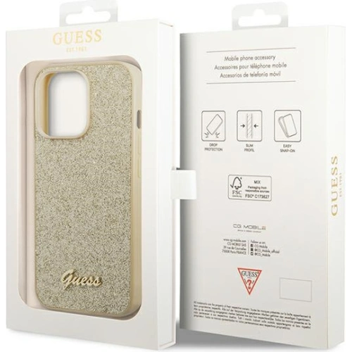 Kup Case Guess GUHCP14XHGGSHD Apple iPhone 14 Pro Max gold/hartes Gehäuse Glitter Script - GUE1950 - {ean13} - Sklep Home Screen