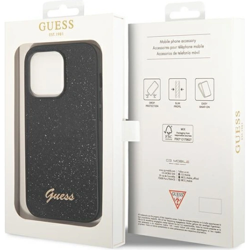Kup Etui Guess GUHCP14XHGGSHK Apple iPhone 14 Pro Max czarny/black hard case Glitter Script - GUE1951 - {ean13} - Sklep Home Screen