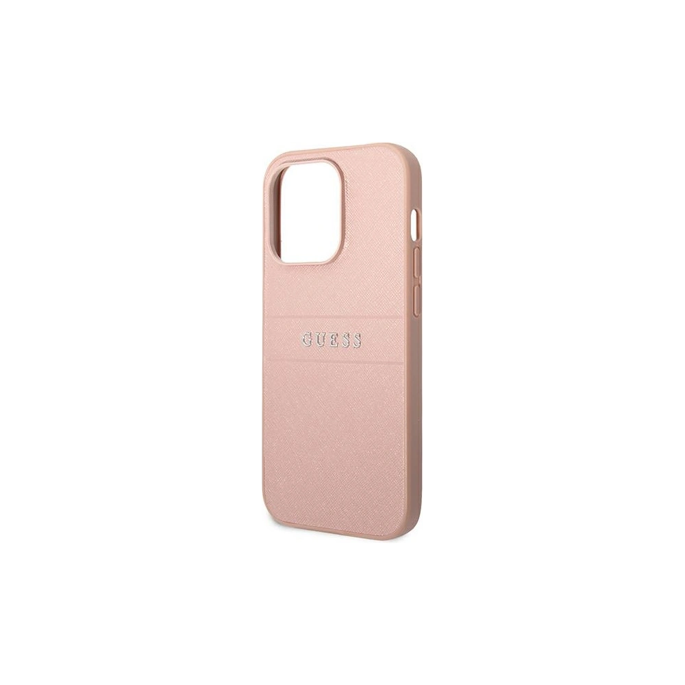 Etui Guess GUHCP14XPSASBPI Apple iPhone 14 Pro Max różowy/pink Saffiano Strap