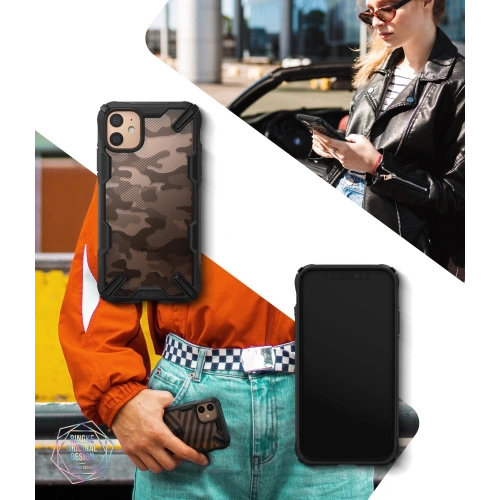 Buy Ringke Fusion-X Design Apple iPhone 11 Camo Black - RGK983MOB - {ean13} - Home Screen Store Europe