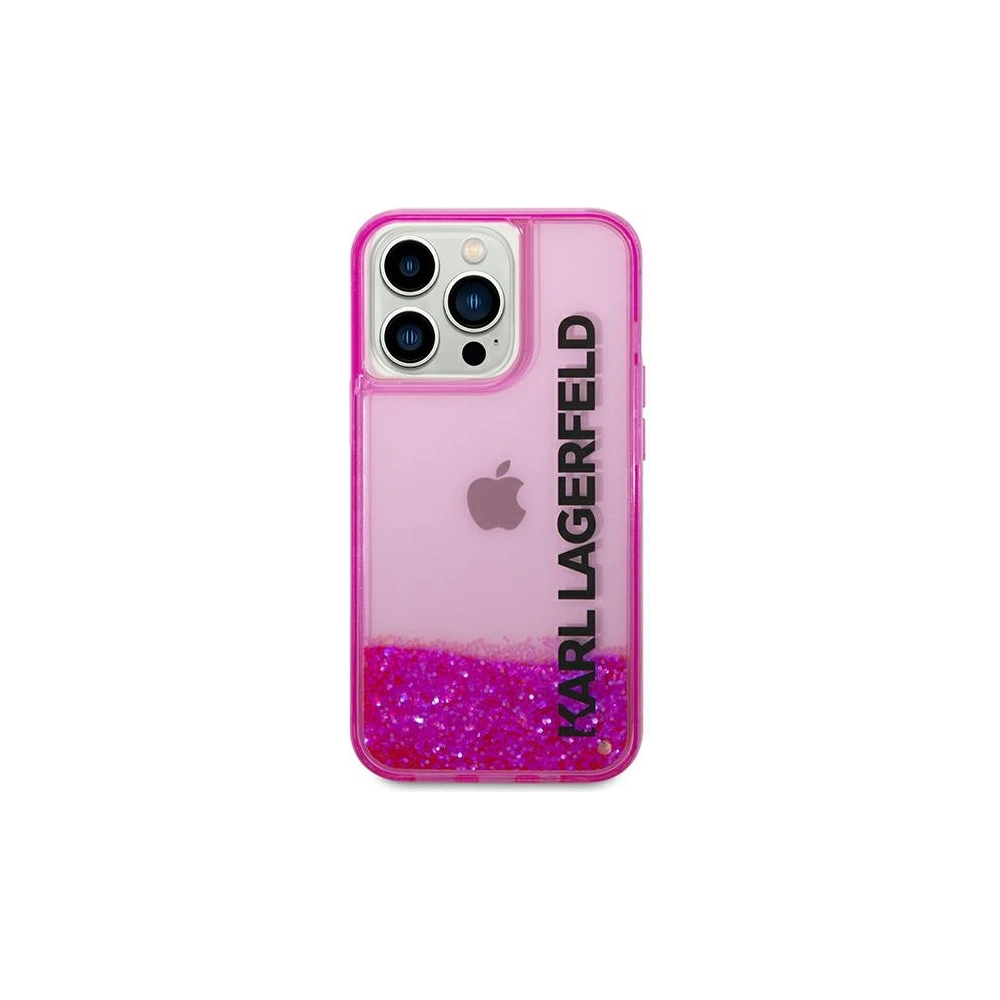 Etui Karl Lagerfeld KLHCP14LLCKVF Apple iPhone 14 Pro różowy/pink hardcase Liquid Glitter Elong