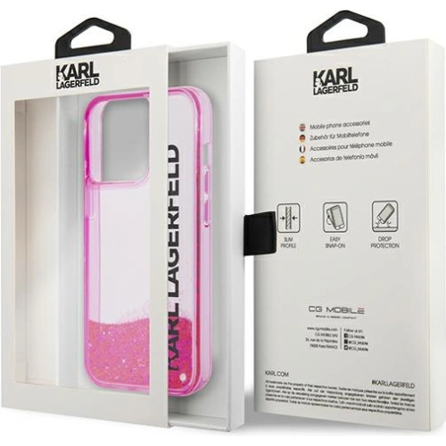 Kup Etui Karl Lagerfeld KLHCP14LLCKVF Apple iPhone 14 Pro růžový/pink hardcase Liquid Glitter Elong - KLD993 - {ean13} - Sklep Home Screen