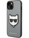 Kup Etui Karl Lagerfeld KLHCP14MSAPCHG Apple iPhone 14 Plus / 15 Plus hardcase srebrny/silver Saffiano Choupette Head Patch - KLD996 - {ean13} - Sklep Home Screen