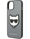 Kup Etui Karl Lagerfeld KLHCP14MSAPCHG Apple iPhone 14 Plus / 15 Plus hardcase argintiu/silver Saffiano Choupette Head Patch - KLD996 - {ean13} - Sklep Home Screen