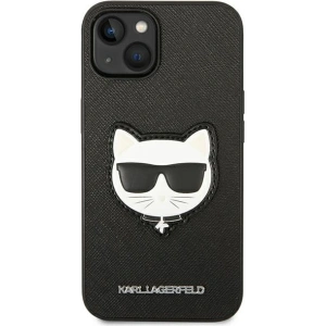 Etui Karl Lagerfeld KLHCP14MSAPCHK Apple iPhone 14 Plus / 15 Plus hardcase czarny/black Saffiano Choupette Head Patch