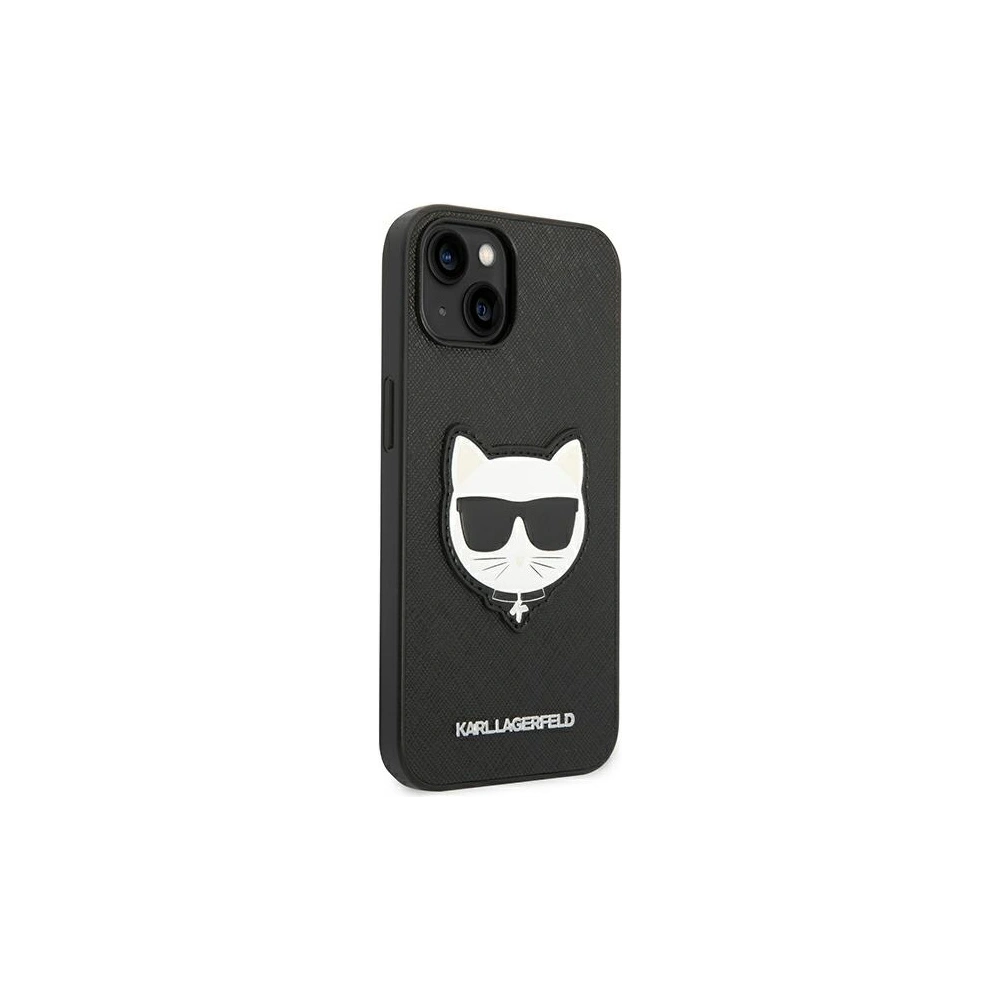 Etui Karl Lagerfeld KLHCP14MSAPCHK Apple iPhone 14 Plus / 15 Plus hardcase czarny/black Saffiano Choupette Head Patch