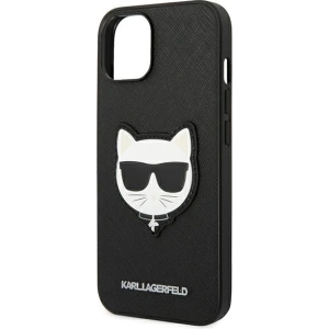 Etui Karl Lagerfeld KLHCP14MSAPCHK Apple iPhone 14 Plus / 15 Plus hardcase czarny/black Saffiano Choupette Head Patch