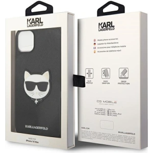 Etui Karl Lagerfeld KLHCP14MSAPCHK Apple iPhone 14 Plus / 15 Plus hardcase czarny/black Saffiano Choupette Head Patch