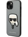Kup Etui Karl Lagerfeld KLHCP14MSAPKHG Apple iPhone 14 Plus / 15 Plus srebrny/silver hardcase Saffiano Karl`s Head Patch - KLD998 - {ean13} - Sklep Home Screen