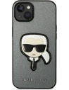 Kup Etui Karl Lagerfeld KLHCP14MSAPKHG Apple iPhone 14 Plus / 15 Plus srebrny/silver hardcase Saffiano Karl`s Head Patch - KLD998 - {ean13} - Sklep Home Screen