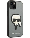 Buy Karl Lagerfeld KLHCP14MSAPKHG Apple iPhone 14 Plus / 15 Plus silver hardcase Saffiano Karl`s Head Patch - KLD998 - {ean13} - Home Screen Store Europe