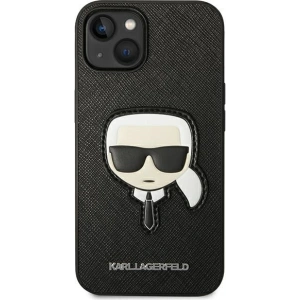 Etui Karl Lagerfeld KLHCP14MSAPKHK Apple iPhone 14 Plus / 15 Plus czarny/black hardcase Saffiano Karl`s Head Patch