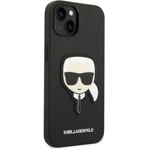 Etui Karl Lagerfeld KLHCP14MSAPKHK Apple iPhone 14 Plus / 15 Plus czarny/black hardcase Saffiano Karl`s Head Patch
