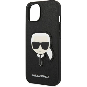 Etui Karl Lagerfeld KLHCP14MSAPKHK Apple iPhone 14 Plus / 15 Plus czarny/black hardcase Saffiano Karl`s Head Patch