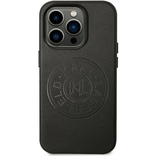 Kup Case Karl Lagerfeld KLHCP14XFWHK Apple iPhone 14 Pro Max Hardcase schwarz/schwarz Leder Perforiertes Logo - KLD1011 - {ean13} - Sklep Home Screen