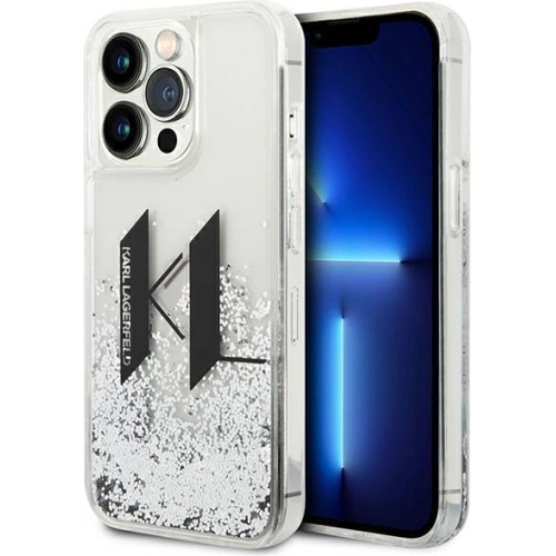 Kup Case Karl Lagerfeld KLHCP14XLBKLCS Apple iPhone 14 Pro Max silber/hardcase Liquid Glitter Big KL - KLD1012 - {ean13} - Sklep Home Screen