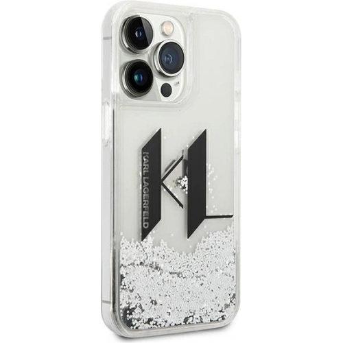 Kup Etui Karl Lagerfeld KLHCP14XLBKLCS Apple iPhone 14 Pro Max srebrny/silver hardcase Liquid Glitter Big KL - KLD1012 - {ean13} - Sklep Home Screen