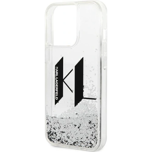 Kup Etui Karl Lagerfeld KLHCP14XLBKLCS Apple iPhone 14 Pro Max srebrny/silver hardcase Liquid Glitter Big KL - KLD1012 - {ean13} - Sklep Home Screen