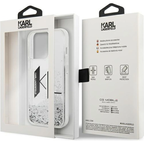 Kup Etui Karl Lagerfeld KLHCP14XLBKLCS Apple iPhone 14 Pro Max argintiu/silver hardcase Liquid Glitter Big KL - KLD1012 - {ean13} - Sklep Home Screen