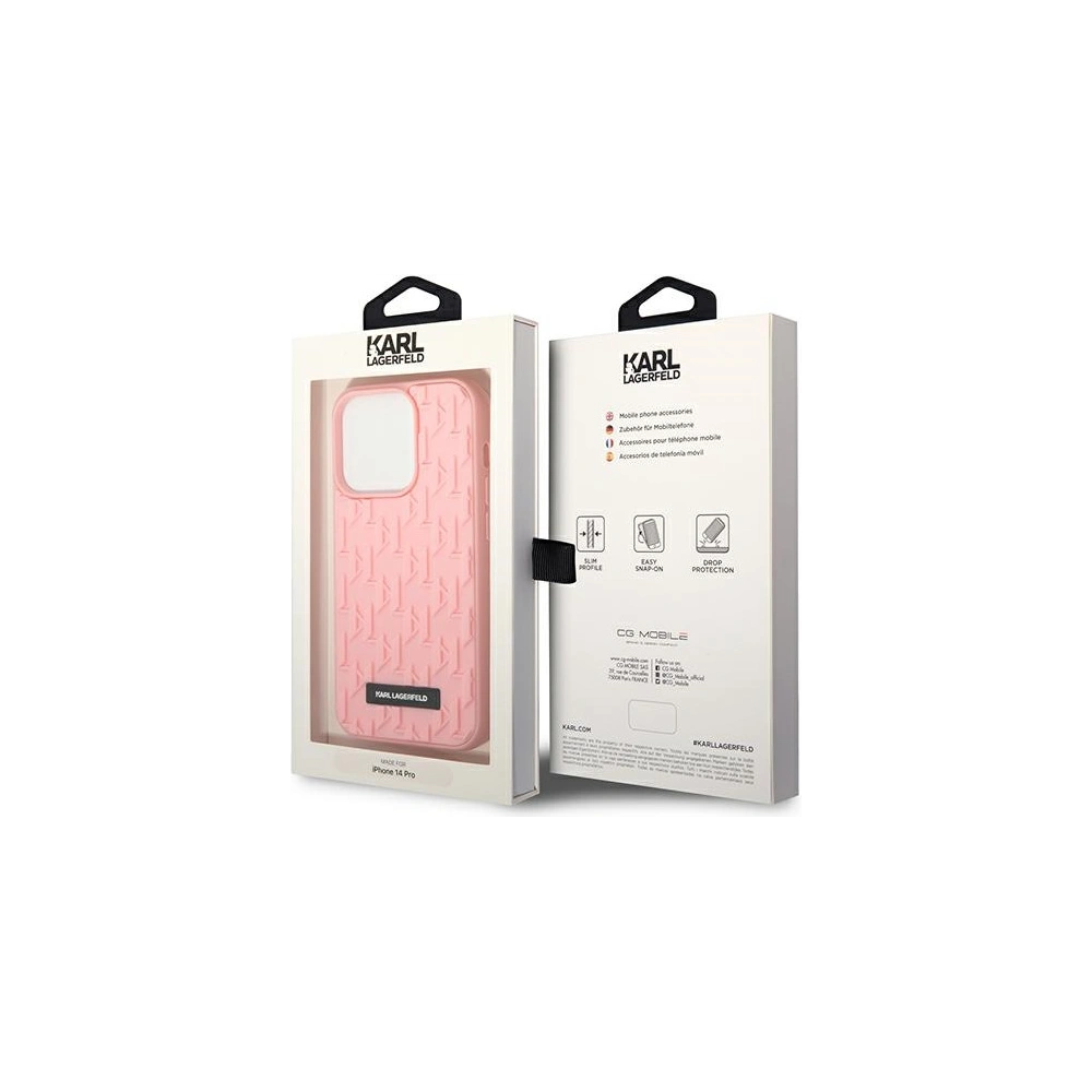 Etui Karl Lagerfeld KLHCP14XRUPKLPP Apple iPhone 14 Pro Max hardcase różowy/pink 3D Monogram