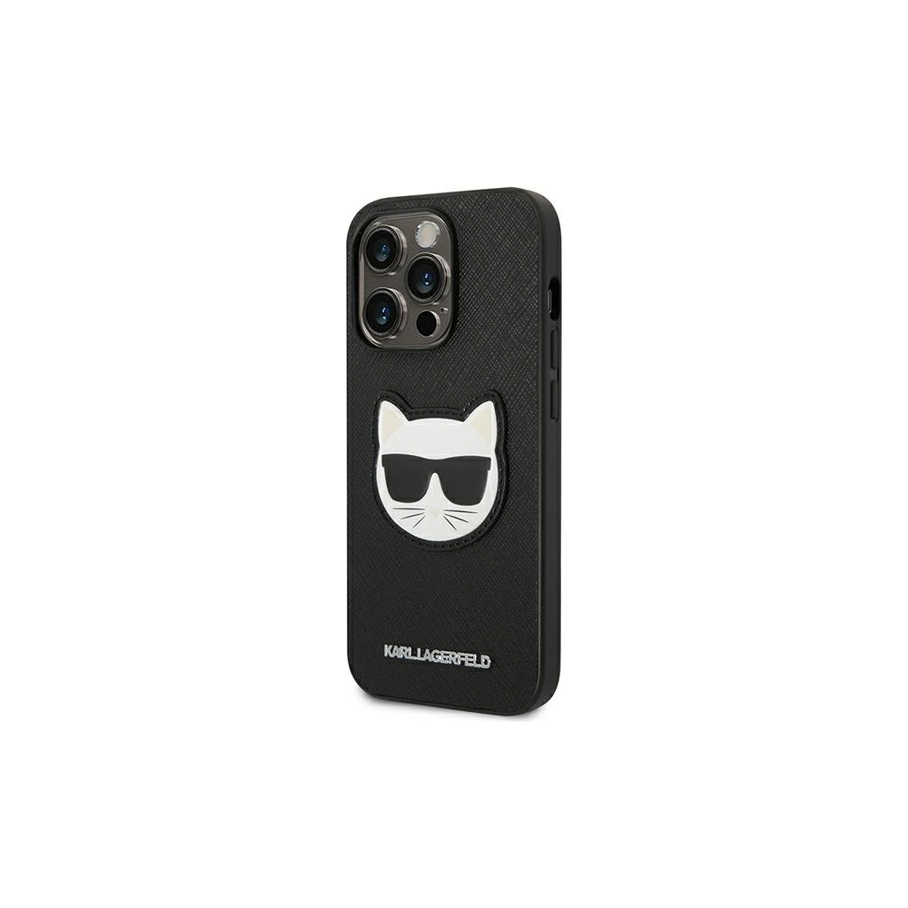 Etui Karl Lagerfeld KLHCP14XSAPCHK Apple iPhone 14 Pro Max hardcase czarny/black Saffiano Choupette Head Patch