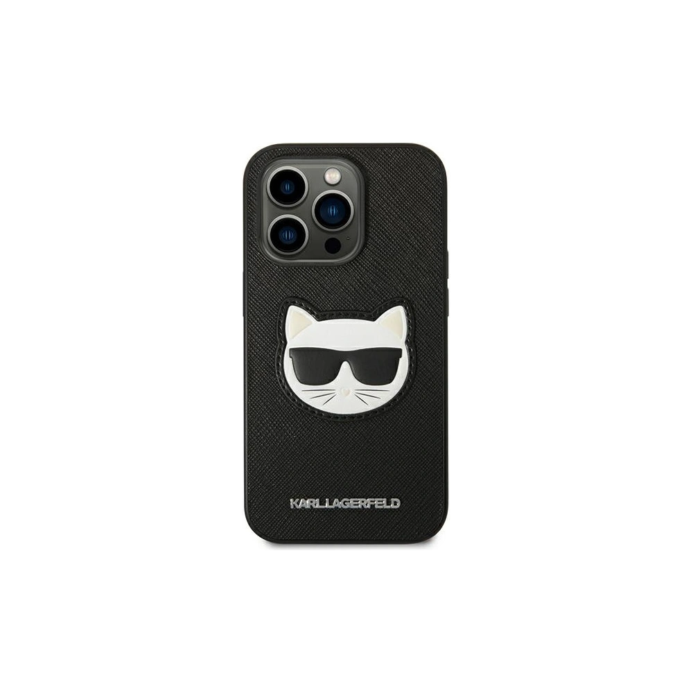 Etui Karl Lagerfeld KLHCP14XSAPCHK Apple iPhone 14 Pro Max hardcase czarny/black Saffiano Choupette Head Patch