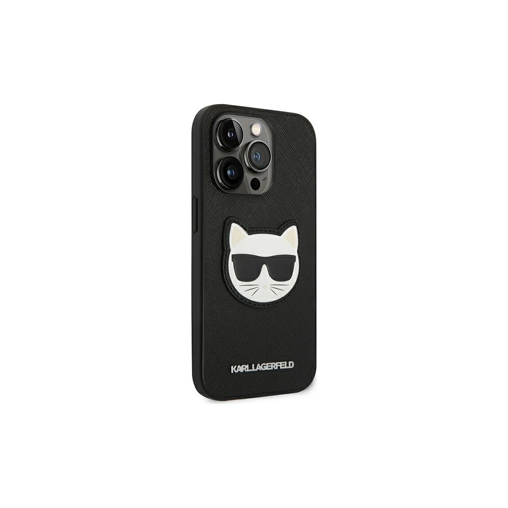 Etui Karl Lagerfeld KLHCP14XSAPCHK Apple iPhone 14 Pro Max hardcase czarny/black Saffiano Choupette Head Patch