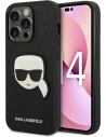 Karl Lagerfeld KLHCP14XSAPKHK Apple iPhone 14 Pro Max black hardcase Saffiano Karl`s Head Patch