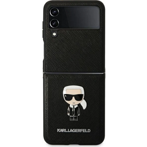 Kup Case Karl Lagerfeld KLHCZF4IKMSBK Samsung Galaxy Z Flip 4 schwarz/buch Saffiano Ikonik Metall - KLD1019 - {ean13} - Sklep Home Screen